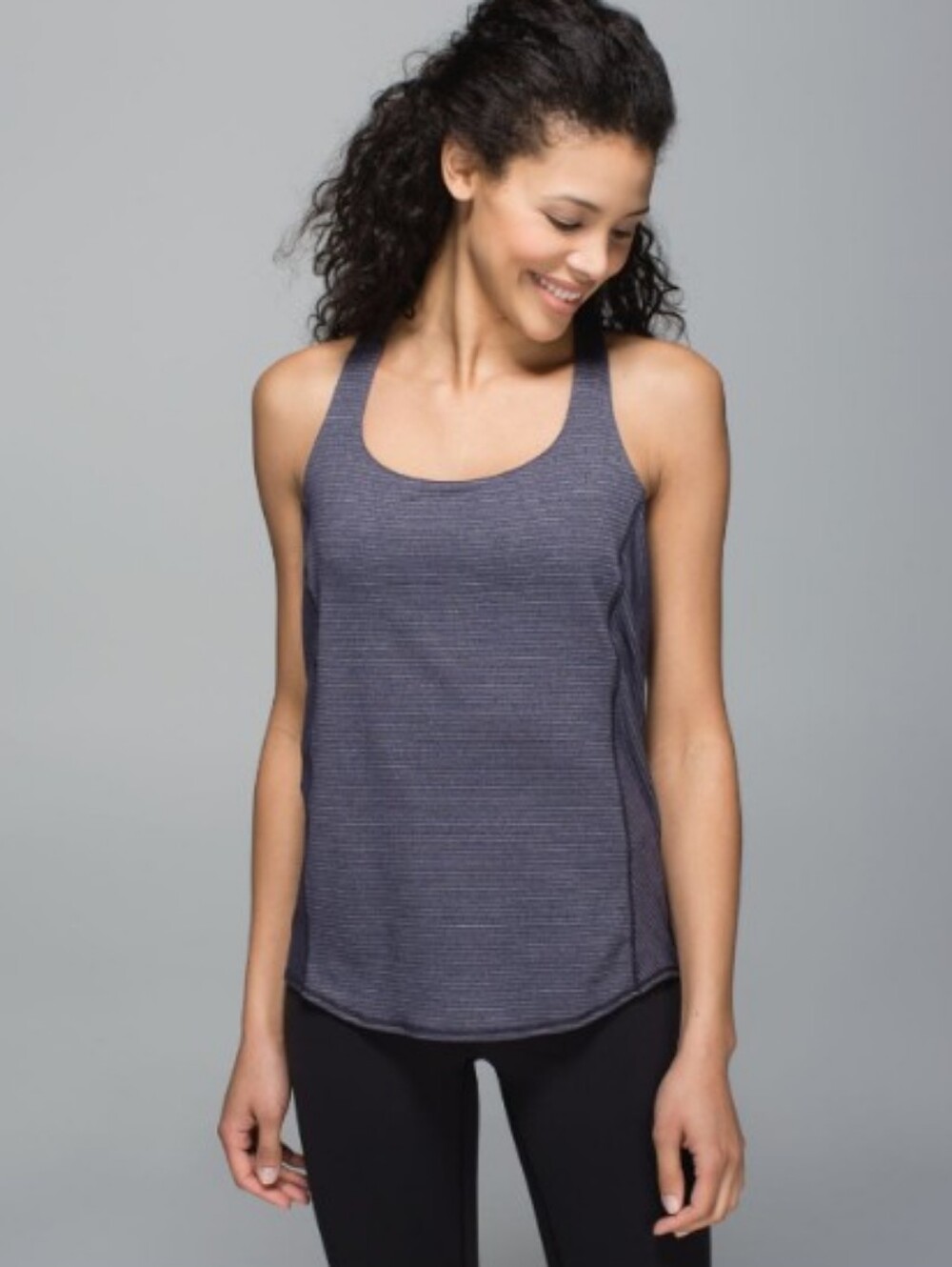 Lululemon Wild Tank Heathered Navel Blue/Naval Blue Size 8 EUC